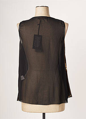 Top coupe fluide sans manche jaune KOSMIKA femme