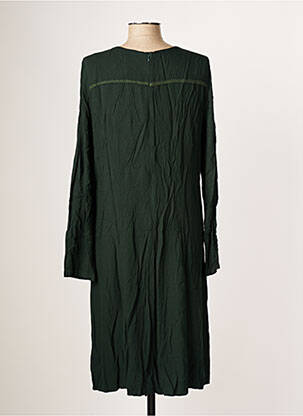 Robe mi-longue manches longues manches longues vert ZYGA femme