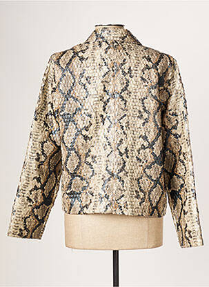 Veste casual coupe droite beige JEFF GALLANO femme