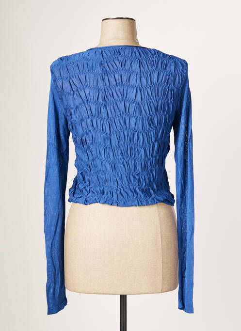 Gilet manches longues bleu AVENTURES DES TOILES pour femme