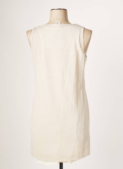 Tunique sans manche beige POUSSIERE D'ETOLE pour femme