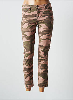 Pantalon 7/8 stretch taille normale rose DENIM STUDIO femme