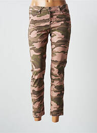 Pantalon 7/8 stretch taille normale rose DENIM STUDIO femme