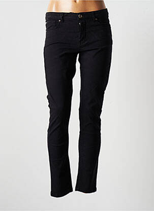 Pantalon slim stretch taille normale noir MENSI COLLEZIONE femme