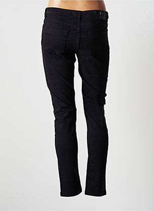 Pantalon slim stretch taille normale noir MENSI COLLEZIONE femme