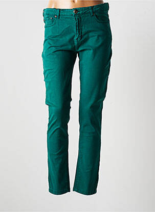 Pantalon slim stretch taille normale vert MENSI COLLEZIONE femme