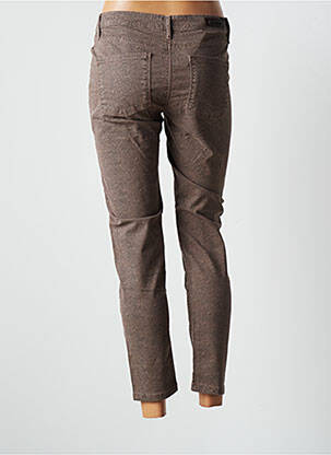 Pantalon 7/8 stretch taille normale marron DENIM STUDIO femme