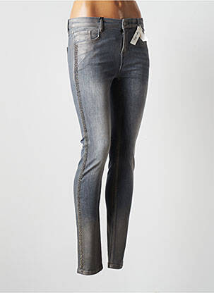Jeans skinny stretch taille basse gris HUIT SIX SEPT femme
