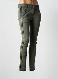Pantalon slim stretch taille normale vert SO SOON femme