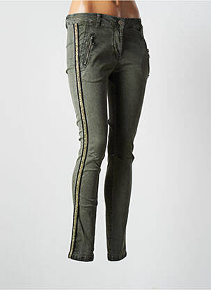 Pantalon slim stretch taille normale vert SO SOON femme