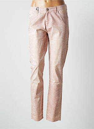 Pantalon slim tissage enduit taille normale rose EVA KAYAN femme