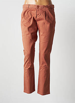 Pantalon chino taille basse taille basse marron DES PETITS HAUTS femme