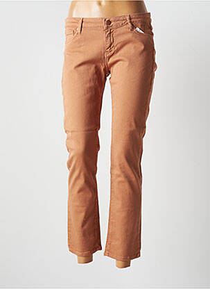Jeans coupe slim slim taille basse marron DES PETITS HAUTS femme