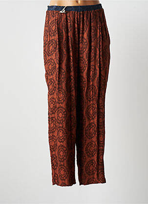 Pantalon large orange #OOTD pour femme
