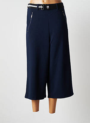 Pantacourt taille haute taille haute bleu DECA femme
