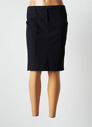 Jupe mi-longue stretch noir LOLA femme