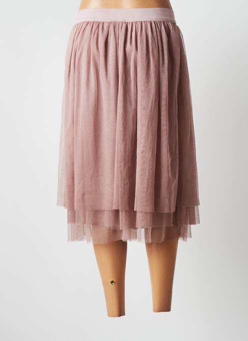 Jupe mi-longue coupe évasée rose ALEXANDRE LAURENT femme