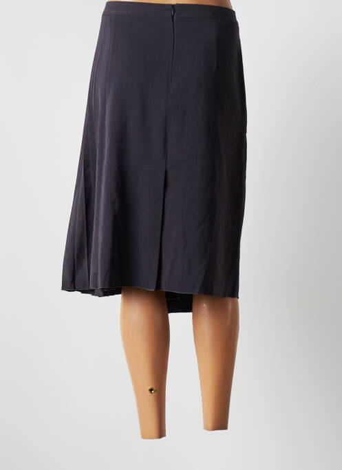 Jupe mi-longue taille à pinces gris GAROU PARIS femme