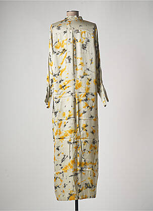 Robe longue manches longues manches longues jaune RABENS SALONER femme