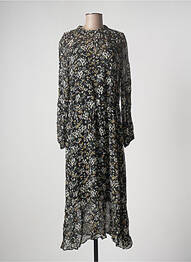 Robe longue manches longues manches longues noir SUMMUM femme