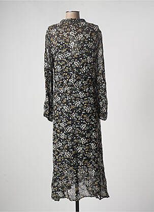 Robe longue manches longues manches longues noir SUMMUM femme