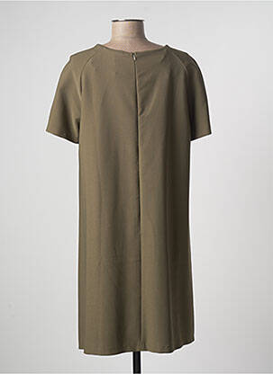 Robe mi-longue manches courtes manches courtes vert LAUREN VIDAL femme