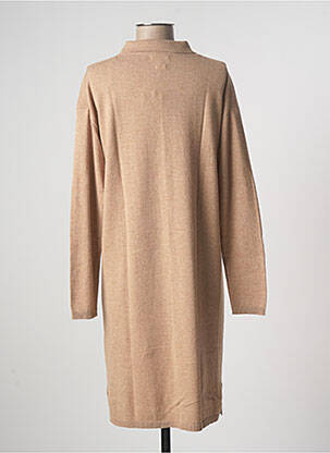 Robe mi-longue manches longues manches longues marron YERSE femme