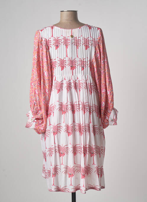 Robe courte rose PLACE DU SOLEIL pour femme