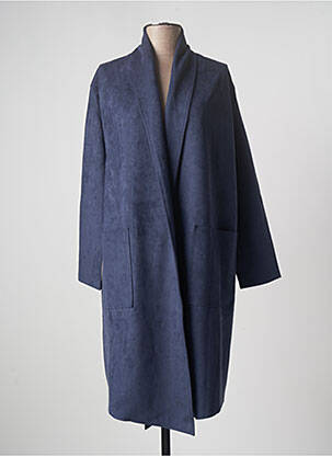 Veste casual tissage suedine bleu WNT COLLECTION femme