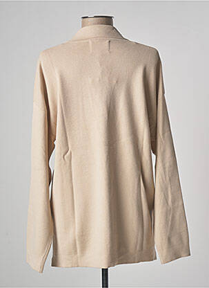 Gilet manches longues fermeture boutonnée sur le devant beige YERSE femme