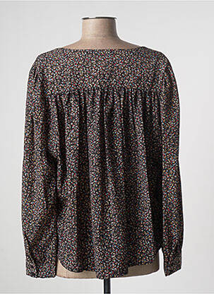 Chemisier tissage crêpe manches longues noir ARTLOVE femme