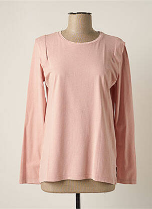 Top tissage jersey manches longues rose YERSE femme