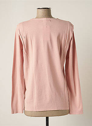 Top tissage jersey manches longues rose YERSE femme