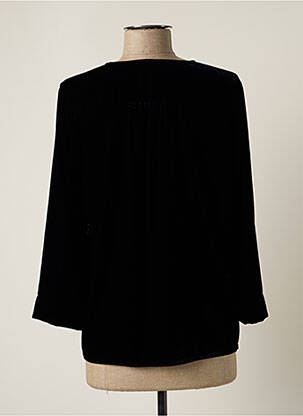 Top coupe fluide manches longues noir TOUPY femme