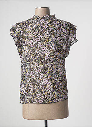 Blouse légère et transparente manches courtes violet SET femme