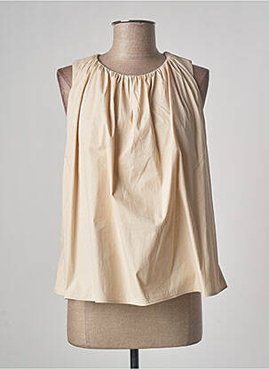 Top stretch sans manche beige RABENS SALONER femme
