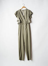 Combi-pantalon col cache-coeur manches courtes vert PAKO LITTO femme