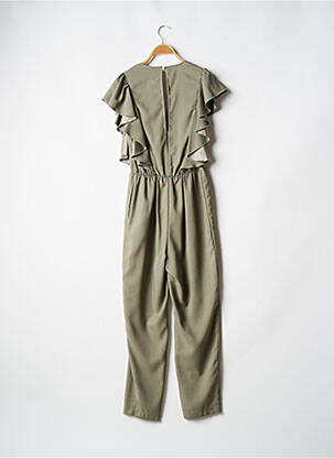 Combi-pantalon col cache-coeur manches courtes vert PAKO LITTO femme