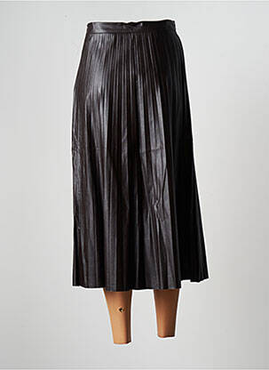 Jupe longue taille haute marron LAUREN VIDAL femme