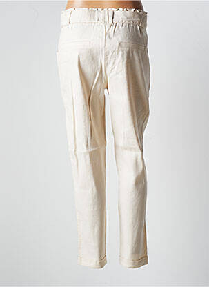 Pantalon slim taille haute taille haute beige SUMMUM femme