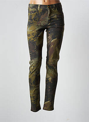 Pantalon slim stretch taille normale vert SUMMUM femme