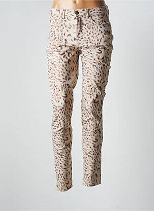 Pantalon slim stretch taille normale beige SUMMUM femme
