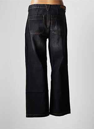 Jeans coupe large délavé taille haute noir HAPPY femme