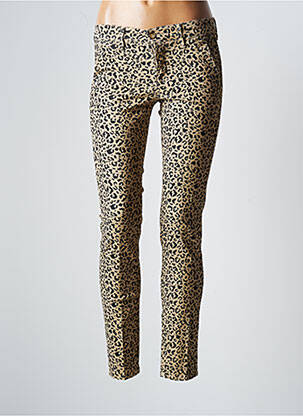 Pantalon slim stretch taille normale beige HAPPY femme