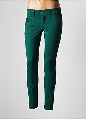 Pantalon slim vert HAPPY pour femme