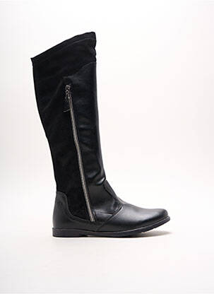 Bottes tissage satiné talon plat jusqu'à 3cm noir PRIMIGI femme