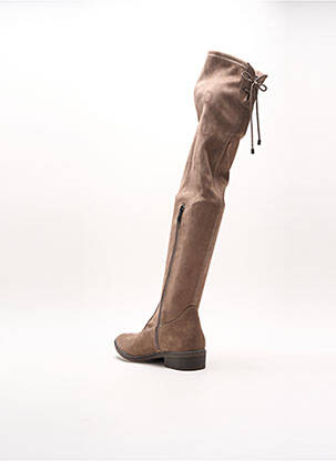 Cuissardes bout rond talon plat jusqu'à 3cm marron TAMARIS femme