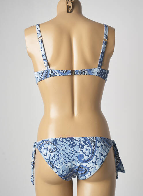 Maillot de bain 2 pièces bleu GENIUS pour femme