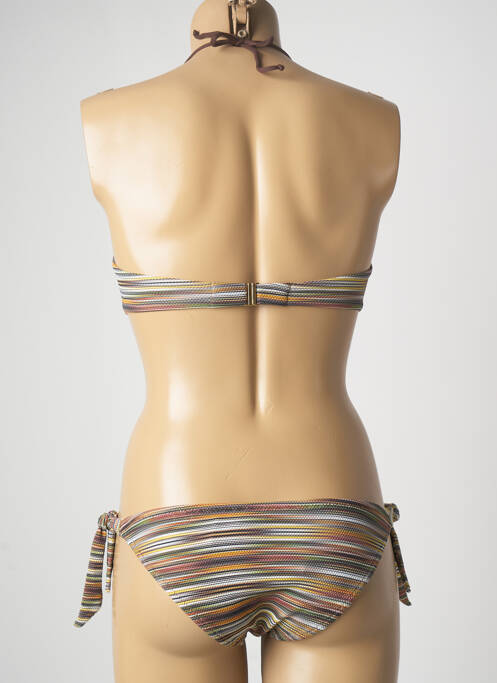 Maillot de bain 2 pièces marron GENIUS pour femme