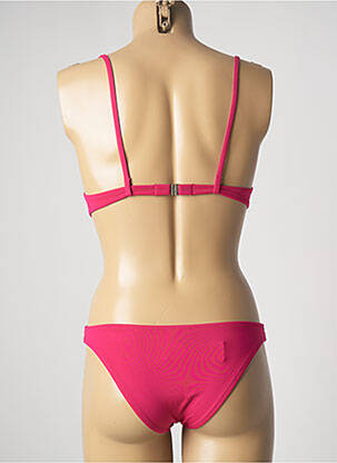 Maillot de bain 2 pièces stretch haut soutien-gorge avec mousse de rembourrage amovible rose GENIUS femme